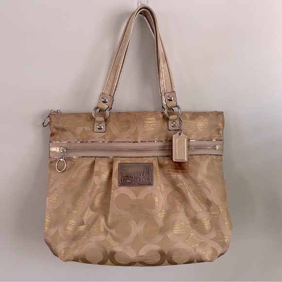 COACH shoulder vintage PURSE Beautiful Authentic tote with zipper - Picture 1 of 7